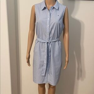 NWT Tommy Hilfiger Blue & White Striped Shirt Dress